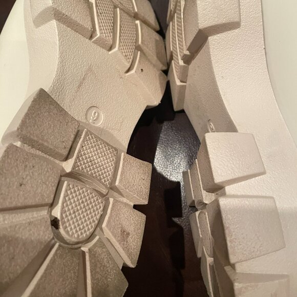 Jeffrey Campbell Women Cream Platform Waterproof Rubber Rain Boot size 10 - Picture 6 of 6